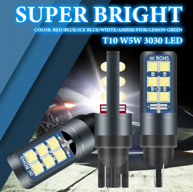 

2/10X T10 COB 10 светодиодов 3030 Автомобильные ночные LED-лампы 194 168 (замена клиновидных ламп) для приборной панели, белые/синие лампочки для освещения
