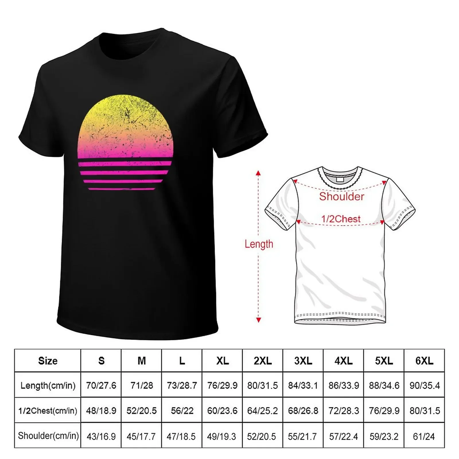 Outrun Retro Sun T-Shirt Aesthetic clothing basketball graphic tees graphic shirts cotton graphic tees plain white t shirts men