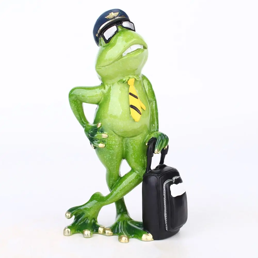 

TV Cabinet Ornament Kawaii Funny Leggy Frog Figurine Cartoon Exquisite Garden Animal Statue Modern Durable Car Ornament Children