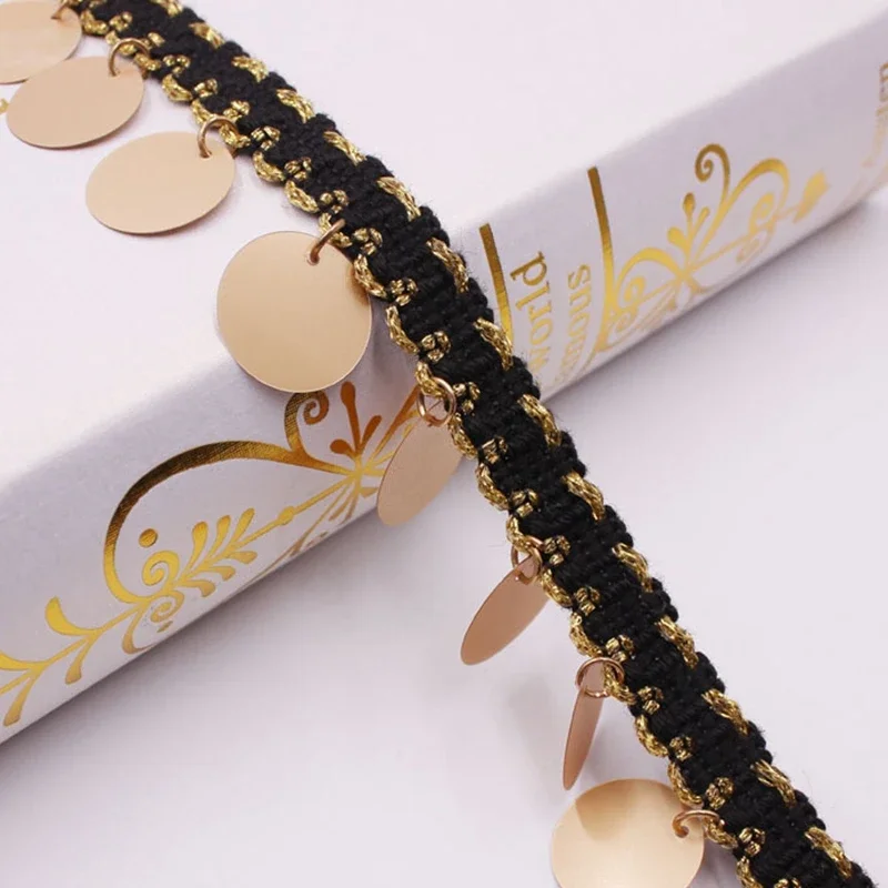 1 Yard Pailletten-Seidenquasten-Bordüre, Spitzenband, Stickerei, Nähzubehör, Quasten für Schmuck, DIY, für Kleidung, Vorhänge, DIY – Detail 3