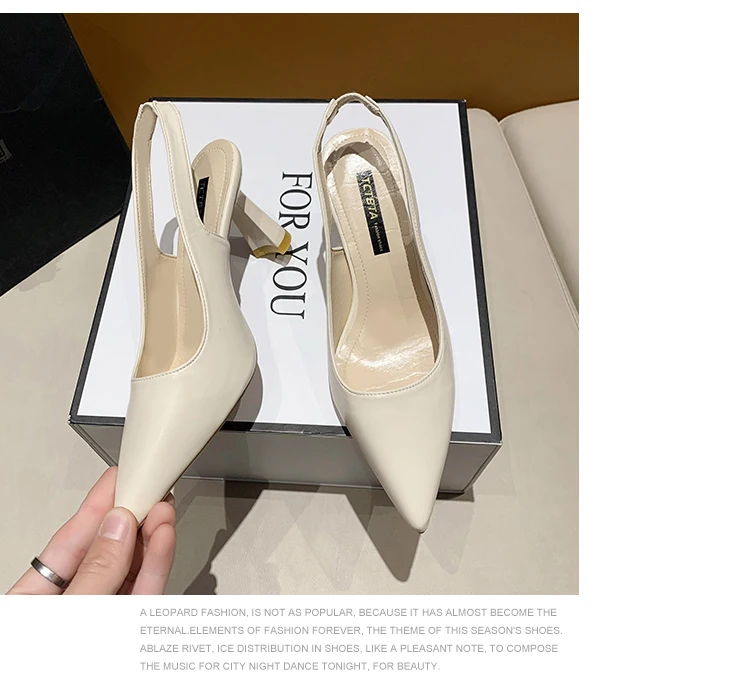 Sandalias retro de tacón grueso con punta abierta para mujer, zapatos de trabajo sin talón, profesionales, de corte bajo, a l...