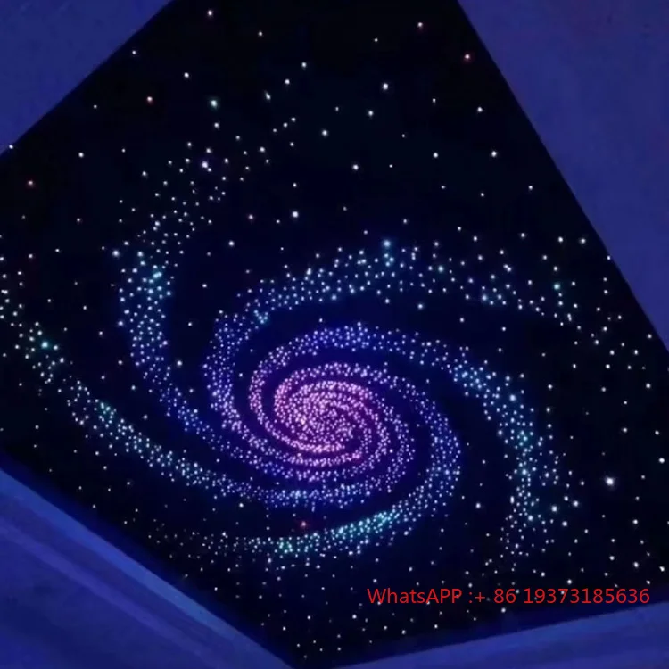 الألياف البصرية السماء المرصعة بالنجوم ضوء لوحات أضواء السقف نجمة وميض RGBW ضوء النجوم اطلاق النار ستار التحكم عن بعد لسينما الزفاف #6