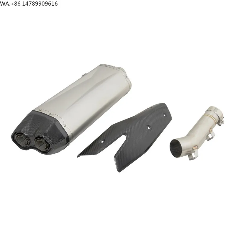 SuitableforKawasakiZH2 MotorcycleExhaust PipeTailSectionModification 2020-2025 Silver/BlackTitaniumExhaustMotorcycle parts