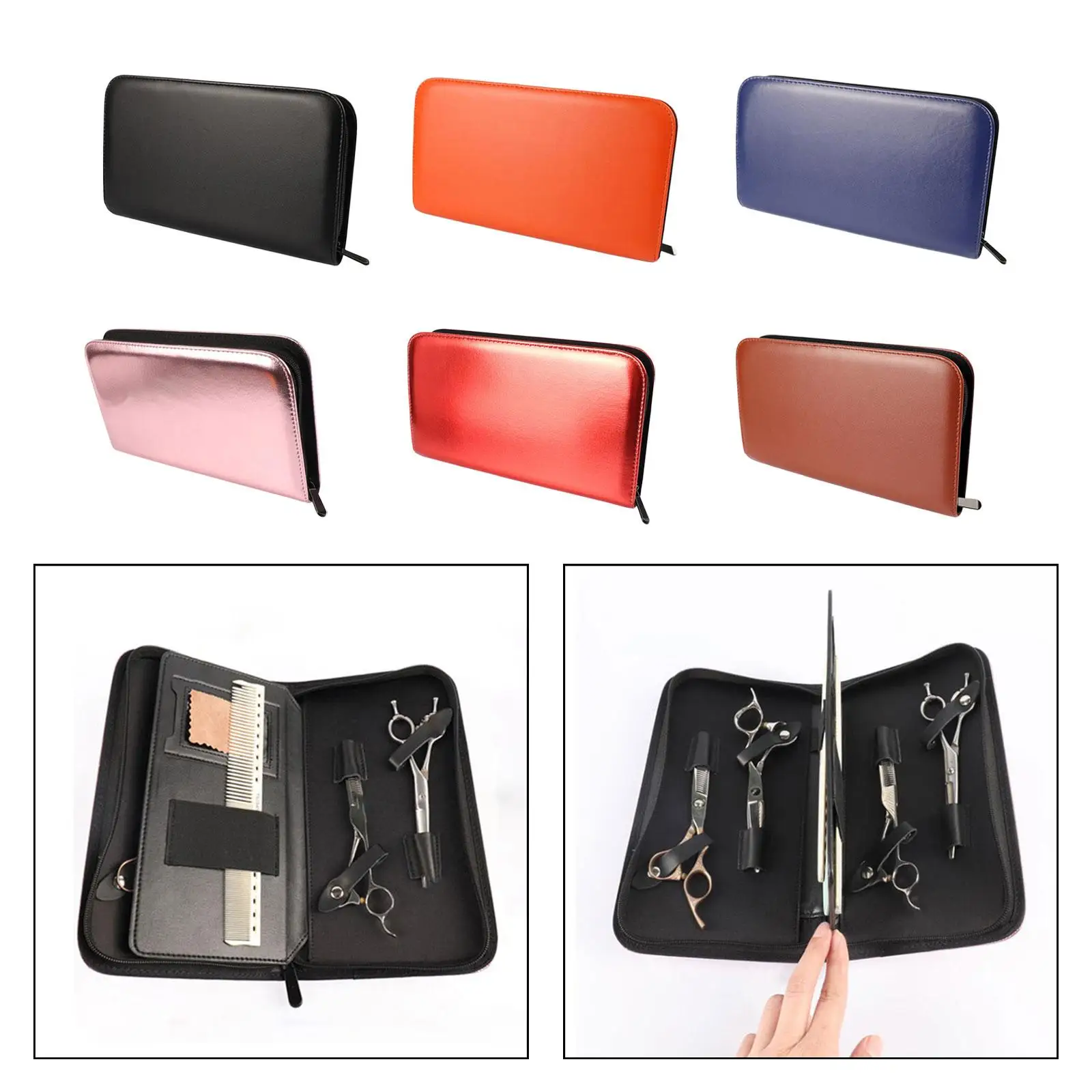 

Shear Holder Pouch Waterproof PU Leather Shears Bag Barber Scissors Tool for Pet