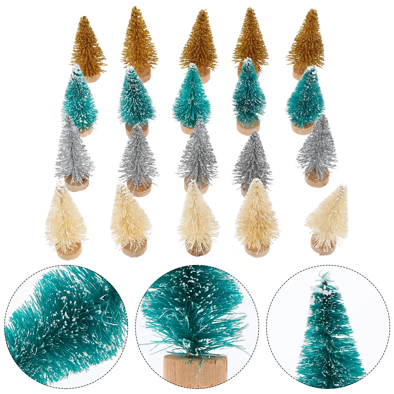 

48pcs Mini Christmas Tree Decorations Creative Pine Tree Desktop Adornment For Home Office Cafe Hotel Party Xmas Supplies