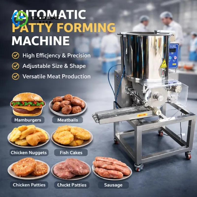 Customized Automatic Patty Forming Machine for Hamburgers Chicken Meat Patties | High Efficiency 304 Stainless Eco-Friendly