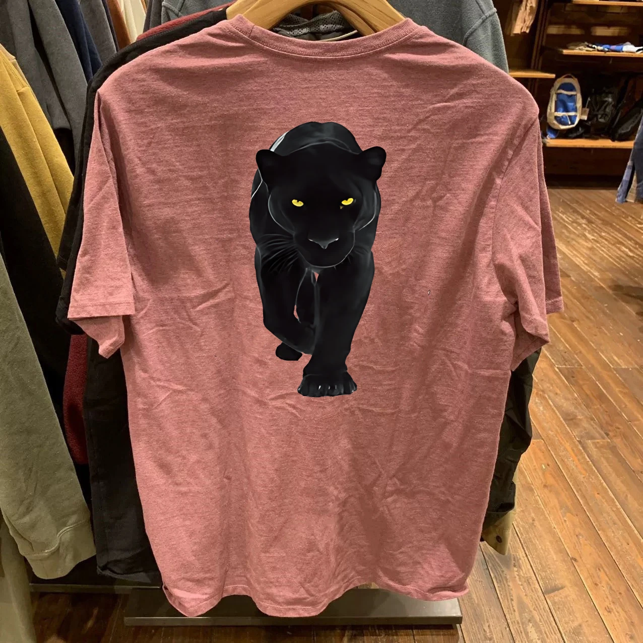 

Ins Heavyweight Black Panther Pattern Loose Fit Short Sleeve Printed Half Sleeve Top for Youth Summer Cotton Casual T-Shirt