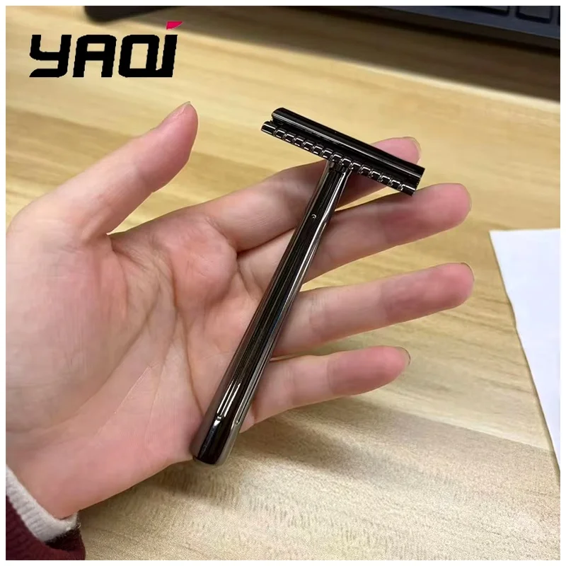 yaqi-se-カタナ／グローブ・トロッター-シングルエッジ-安全カミソリ、ウェットシェービング用具、男性用シェービング製品コレクション、男性へのギフトに最適。