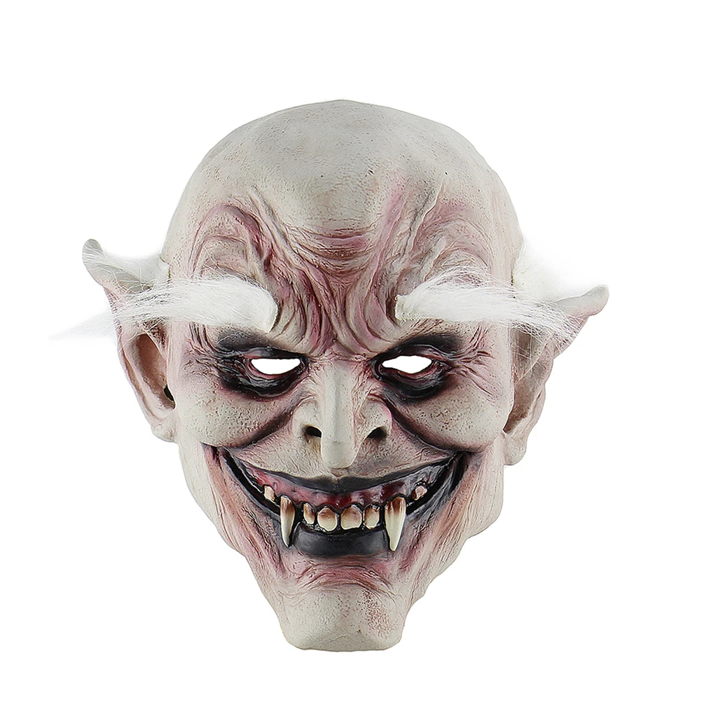 Maschera fantasma horror di Halloween Costume unico in lattice Accessorio per la bellezza del viso per feste Comodo avviso di allergia per adulti