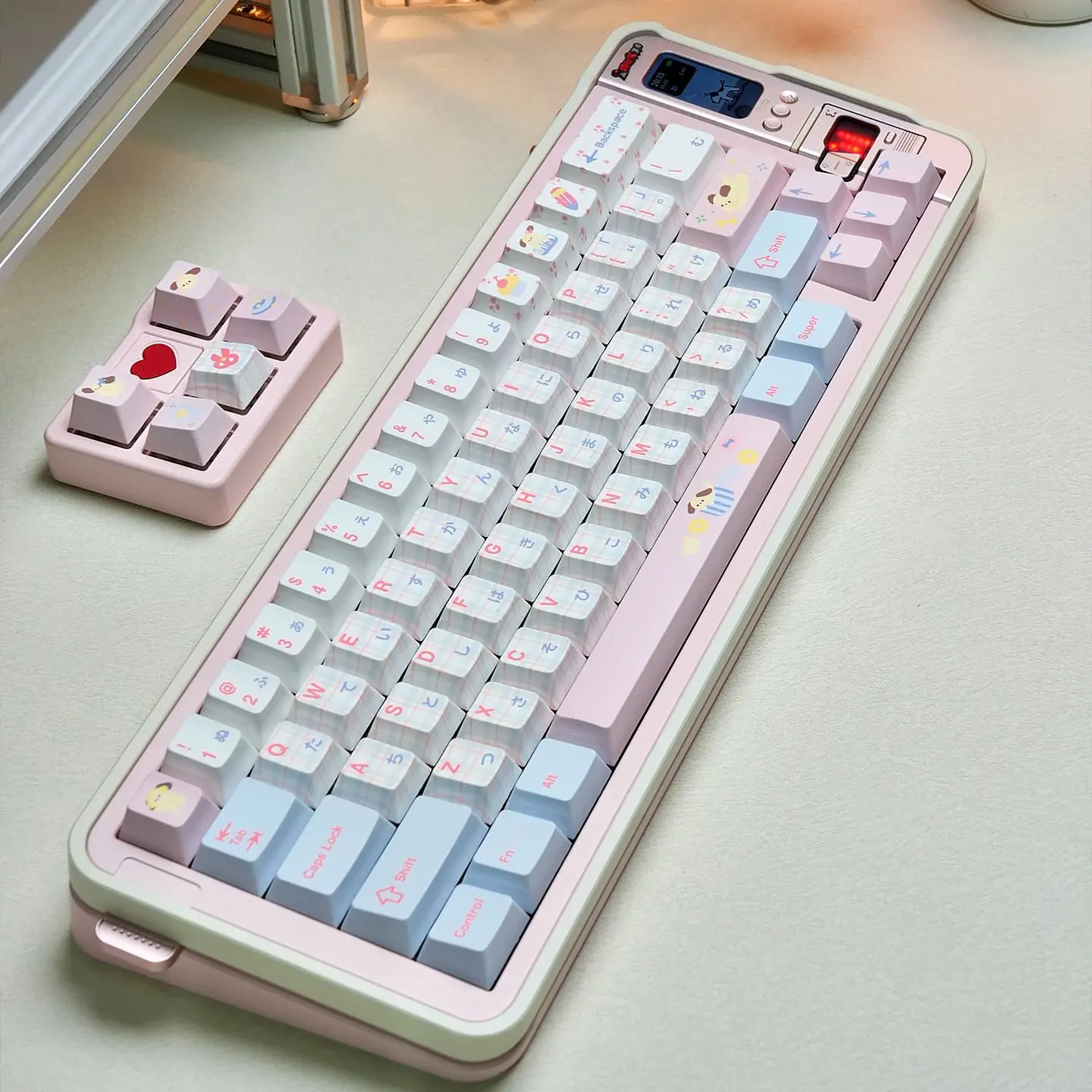 

Original Chalk Puppy Keyboard Keycaps PBT Sublimation Customization Original Factory Height Suitable 61/65/75/87