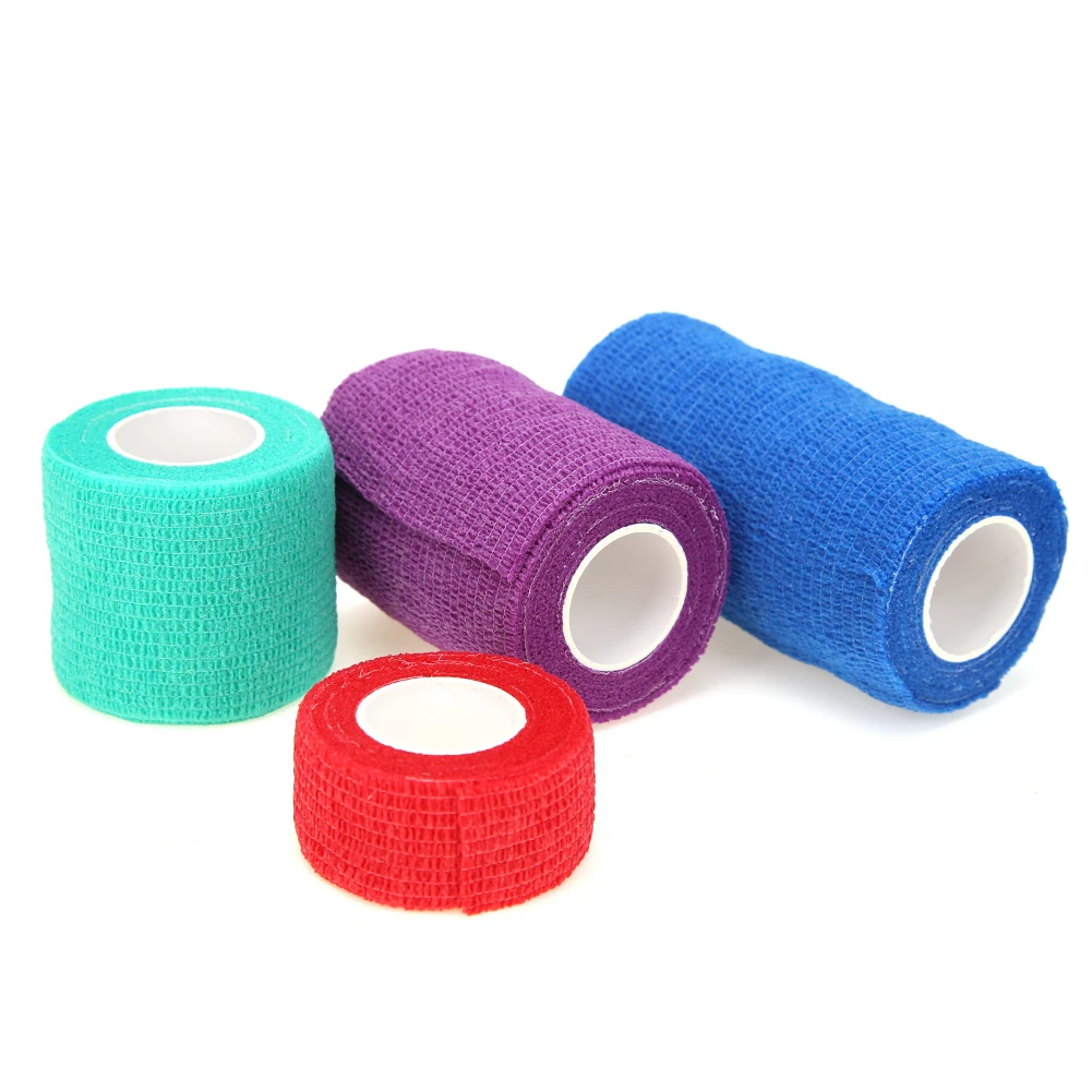 5 Rolls Elastic Bandage Self Adhesive Bandage Wrap Cohesive Tape Vet Wrap for Dog Cat Horse Pet Animals Ankle Sprains ﻿