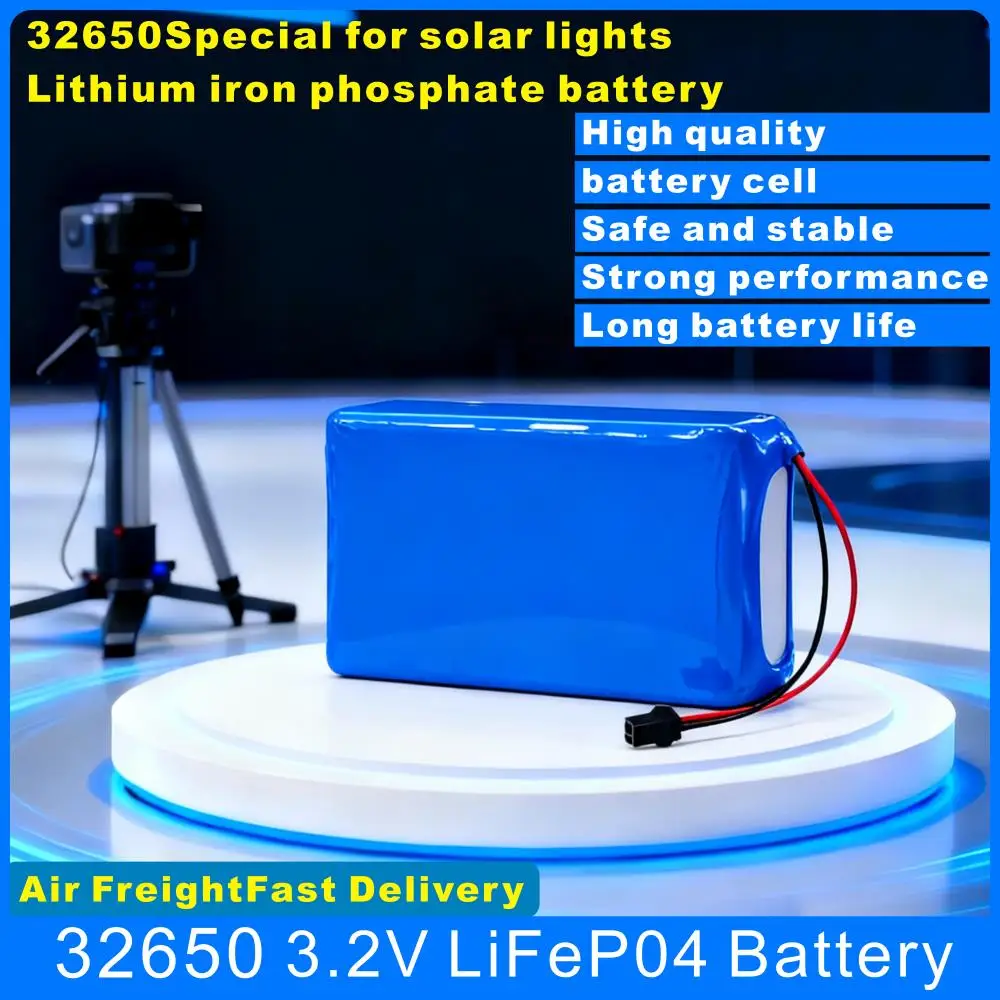 

2026 New 3.2V 32650 Large Capacity Lithium Battery, Protection Board for Solar Lights, Street Lamps & Floodlights