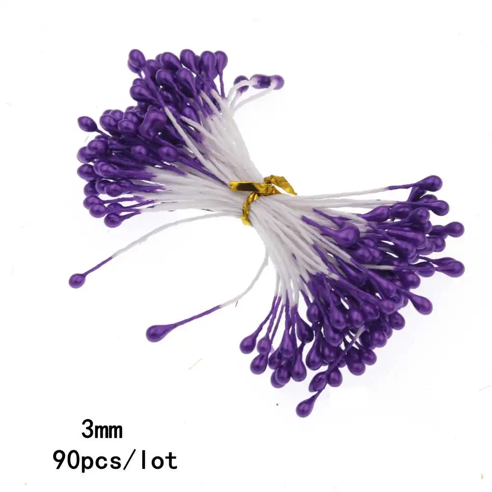 Mixed purple Artificial Flower Stamen Cherry Berries DIY Christmas Wreath Wedding Party Home Gift Box Decoration Accessorie