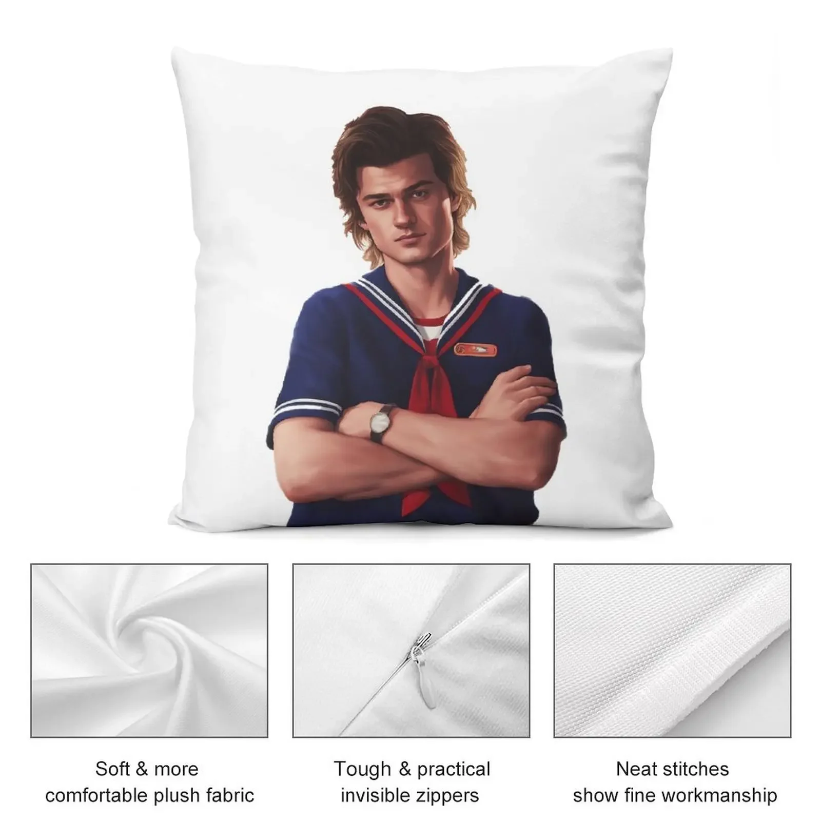 steve harrington sticker Throw Pillow Pillowcase Cushion Throw Pillow Covers New year pillow