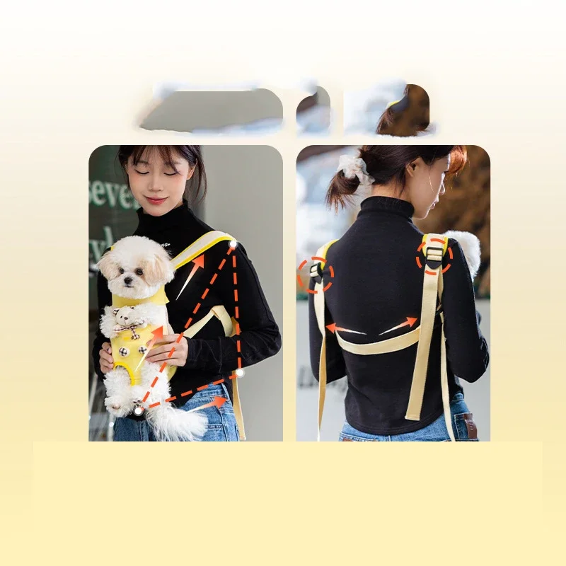 Pet Chest Bag 1PC Cat Dog Breathable Folding Portable Single Shoulder Double Shoulder Handheld Crossbody Dog Outdoor Bag