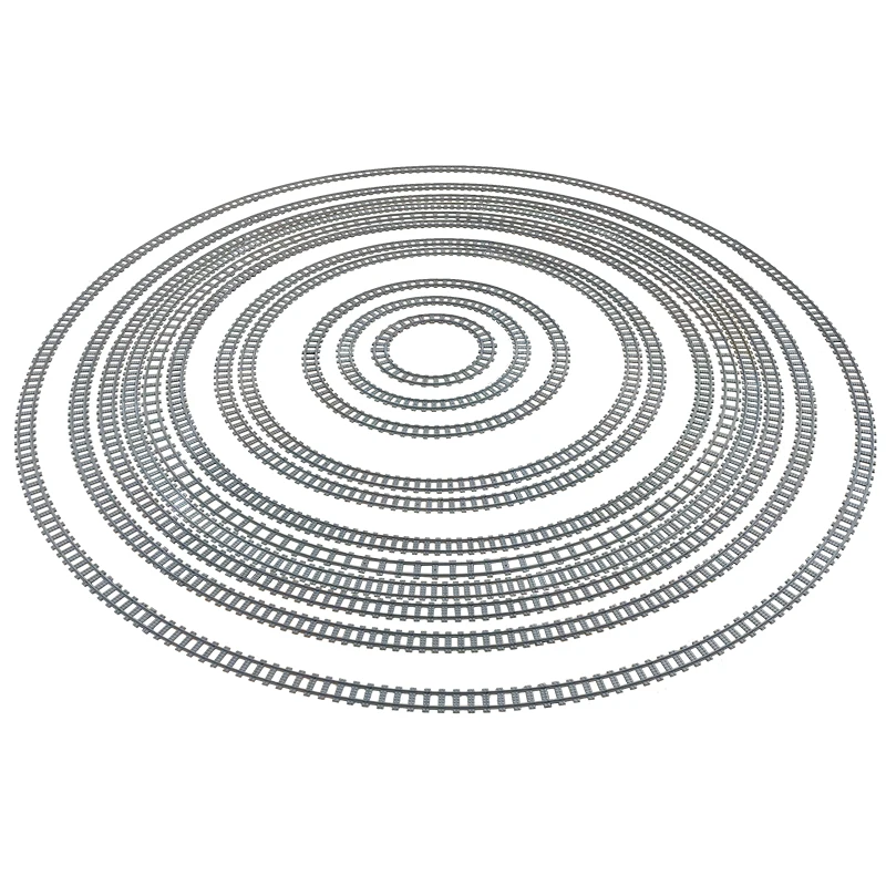 

MOC 50 шт. городские кирпичи поезд гибкие строительные детали железнодорожные кривые гусеницы строительные блоки аксессуары совместимые 53401