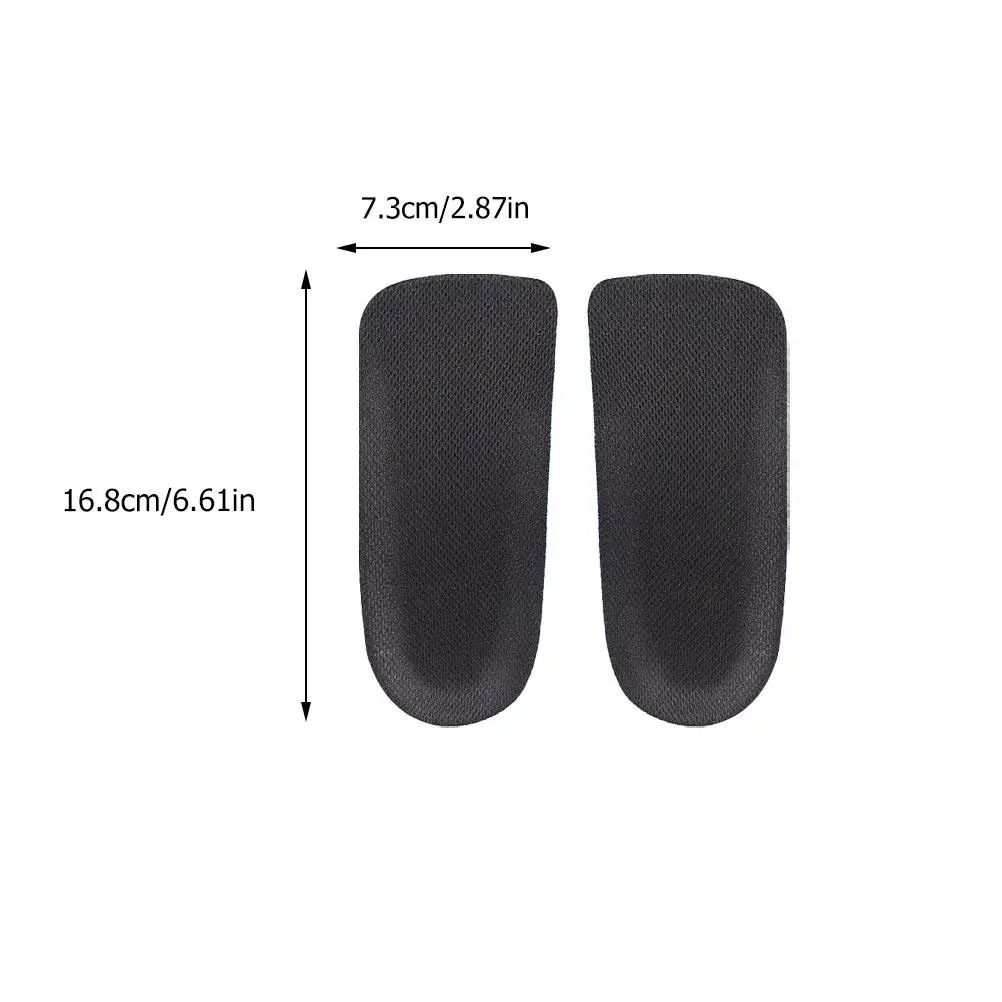 2Pairs Invisible Height Increase Insoles Breathable Heel Cushion Shock Absorbing Soft Comfortable Anti-Slip Wear-Resistant Foot