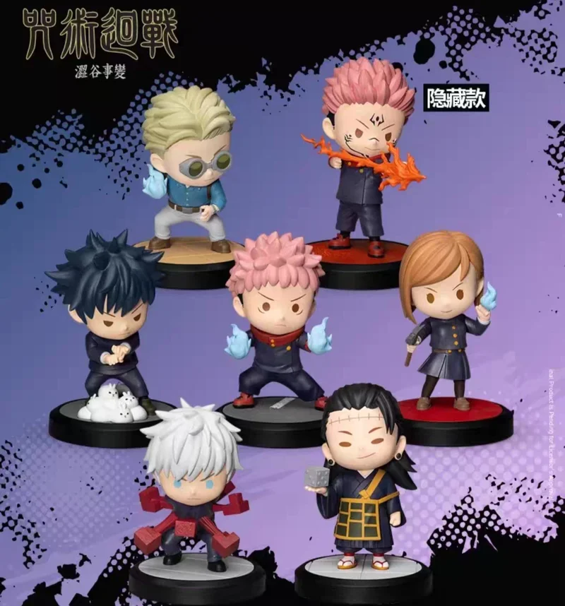 

Authentic Jujutsu Kaisen Blind Box Shibuya Incident Gojo Satoru Q Version Anime Figurines Desktop Ornaments Gift For Collectors