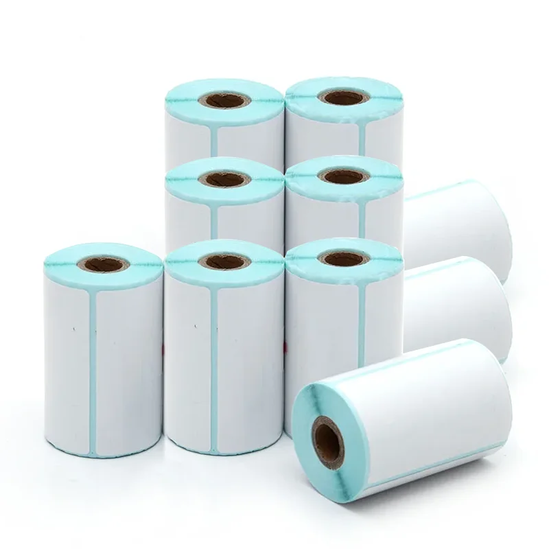 Milestone 10Rolls Thermal Label Paper Roll 2/3 inch Adhesive Label Sticker 58mm/80mm for Thermal Label Printer Direct Print