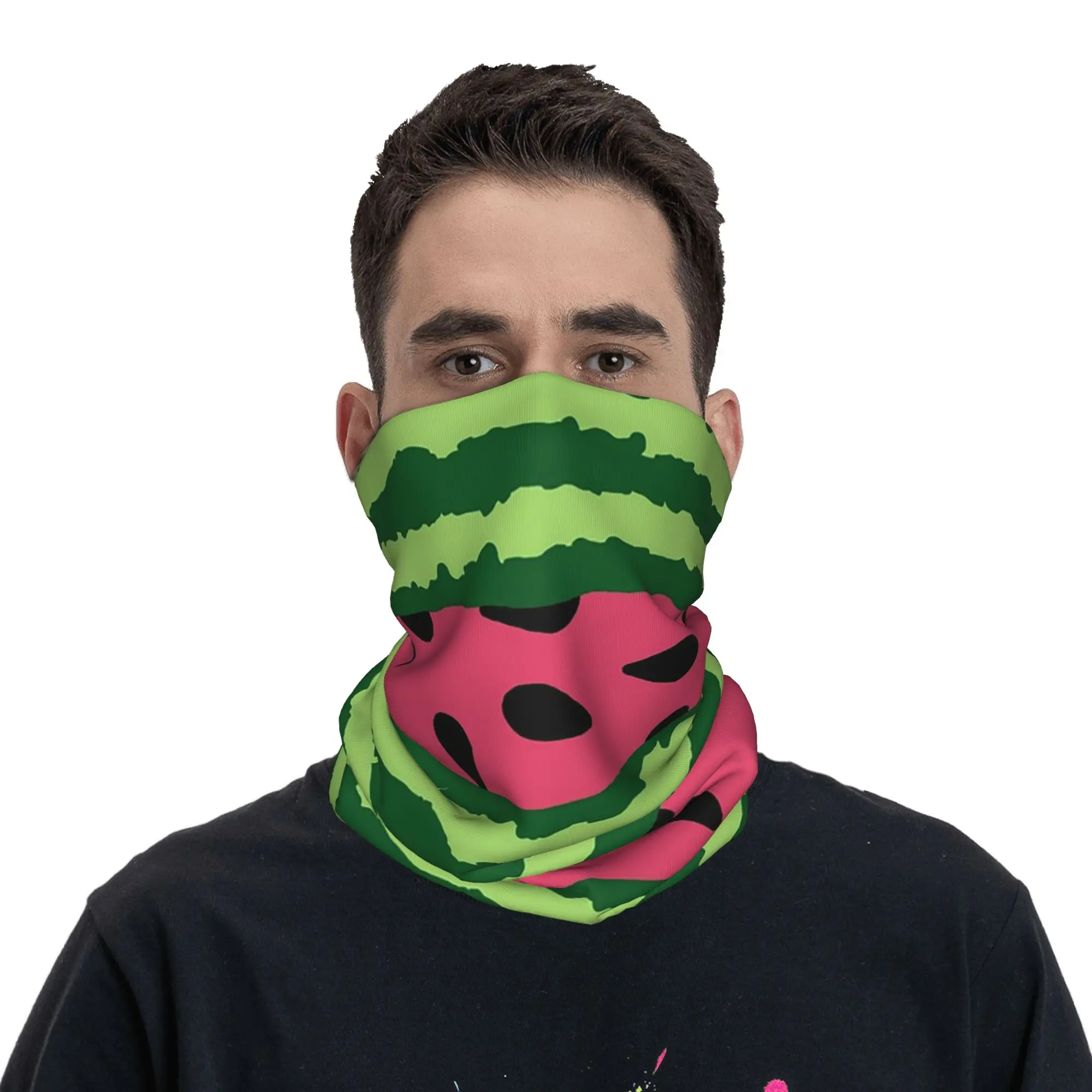 watermelon Bandana Neck Gaiter Printed Wrap Scarf Multifunction Face Mask Cycling For Men Women Adult