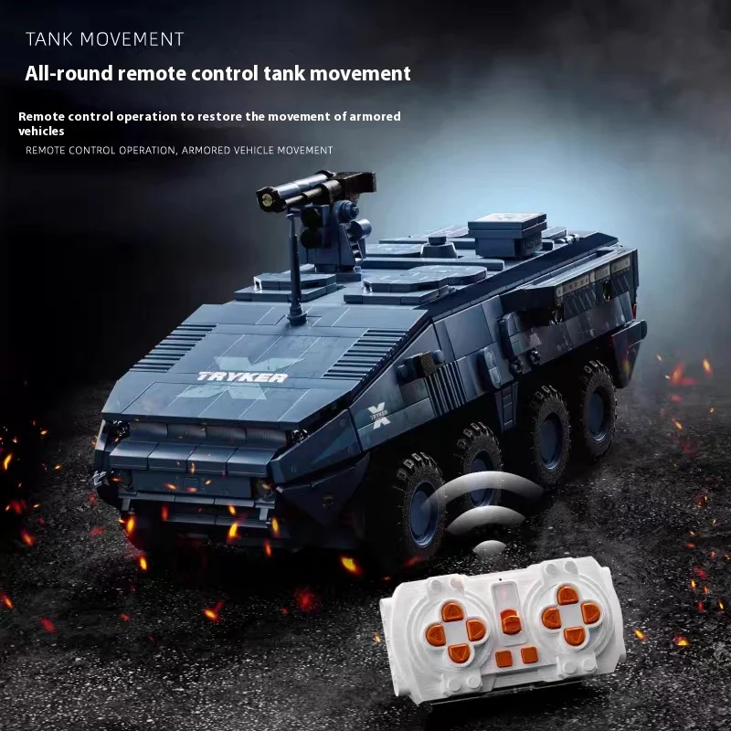 

12GO 96006 Stryker X Armored Vehicle Model 2005pcs Building Block set Military Model DIY Toys for Christmas Gifts