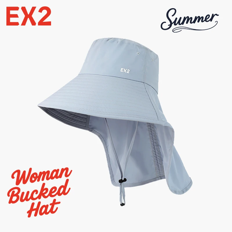 

EX2 Sunscreen Neck Protection Big Eave Hat Circular Women Outdoor Sun Cap Use For Hiking Climbing Camping 3 Colors Popular Item