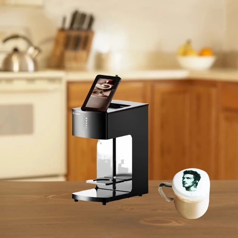 STLF JW لـ EVEBOT 2019 طابعة قهوة صغيرة سيلفي أوتوماتيكية ثلاثية الأبعاد WIFI ماكينة نفث الحبر لكابتشينو شاي الحليب البسكويت USB