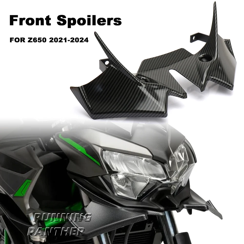 For KAWASAKI Z650 z650 Z 650 2021 2022 2023 2024 Motorcycle Sport Downforce Naked Front Spoilers Aerodynamic Wing Deflector Kit