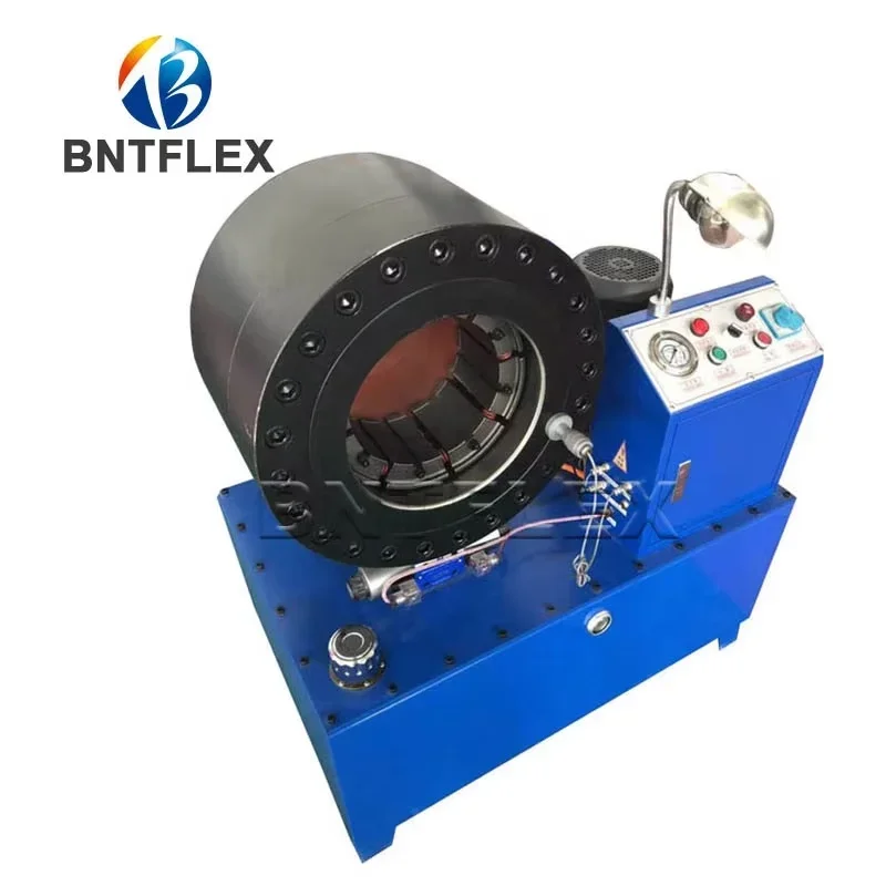 

BNT102 Model High Quality 4 Inch Hydraulic Hose Crimper with 14 Dies 102mm Pipe Swaging Machine for Rubber Product Making