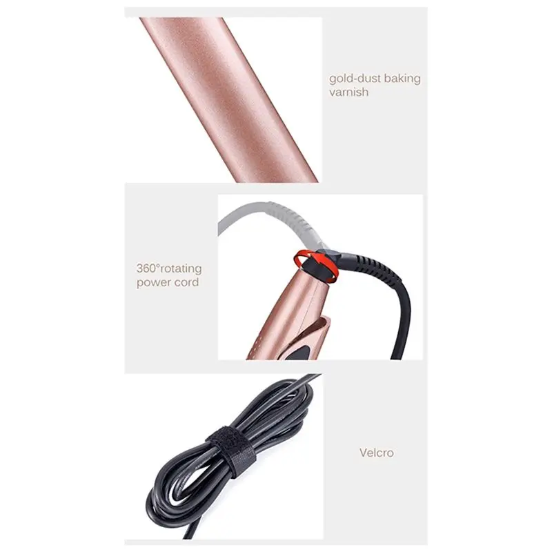 feelfeel 2-in-1 Hair Straightener Flat Iron Hair Curling Irons Plates Heat Professional Hair Iron for Ptc Hair Iron EU Plug