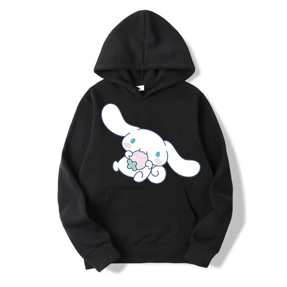 Sweat à capuche imprimé dessin animé Sanurgente Cinnamoroll pour femme, sweat Harajuku, haut de printemps décontracté, mode Kawaii, nouveau, Y2k