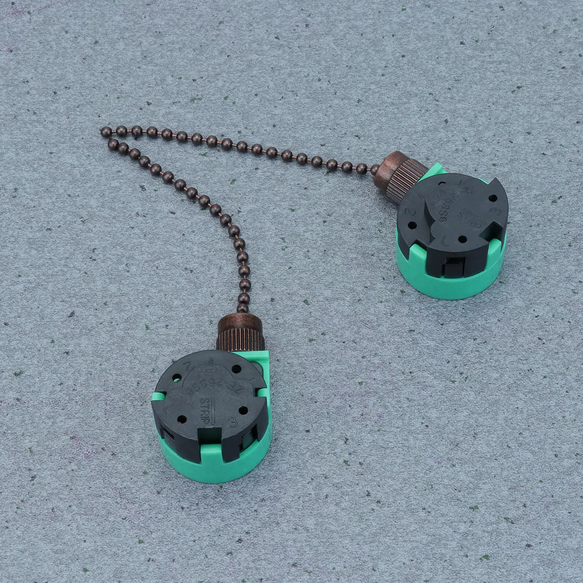 

2pcs 3 Speeds Adjustable 220V Ceiling Fan Pull Chain Lamp Accessories Control Chain Light Replacement Pull Cord Brown Vintage