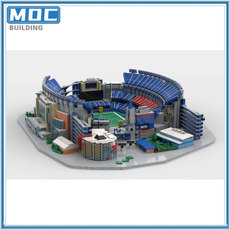 Moc Building Blocks New England Football Stadium Street View DIY Assemble Bricks Toys Architecture Childrrn Holiday Gifts