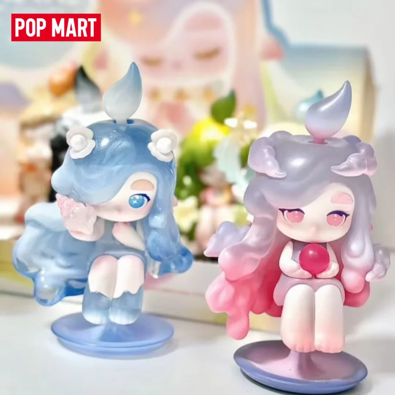 Hot POPMART Genuine Blind Box Toy Kawaii CHAKA LIGHT SPRITE Series Collectible Anime Figurines Model Desktop Ornament Toy Gift