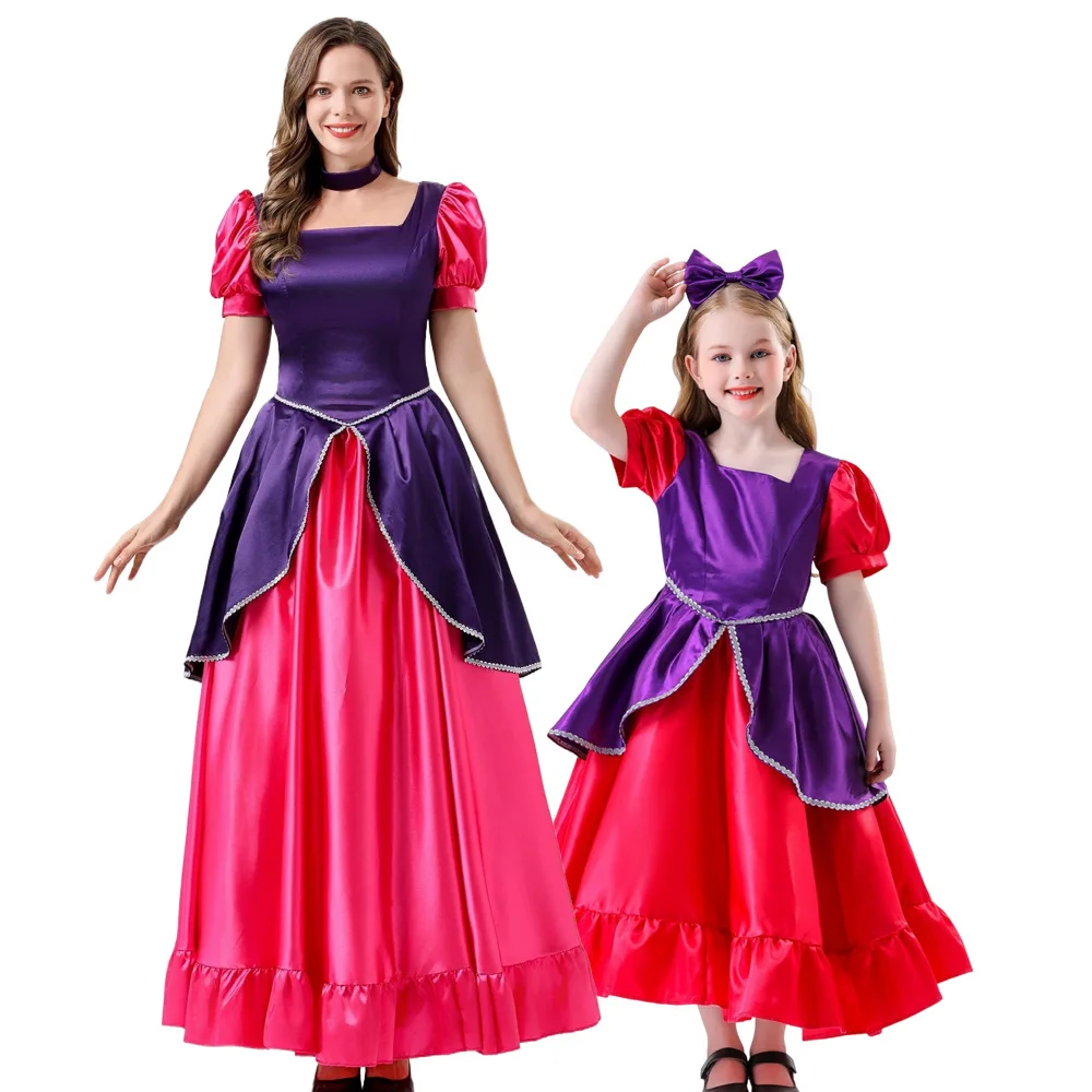 Adult Child Drizella Costume Princess Anastasia Woman Cosplay Evil Step Sister StepSisters Halloween Costume for Girls