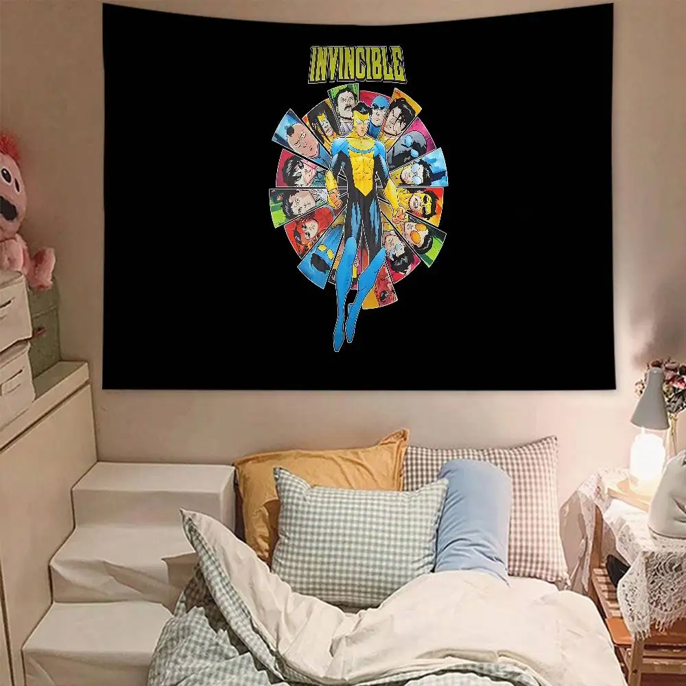 Animation I-Invincibles Tapestry Art Printing Japanese Wall Tapestry Anime Wall Hanging Home Decor