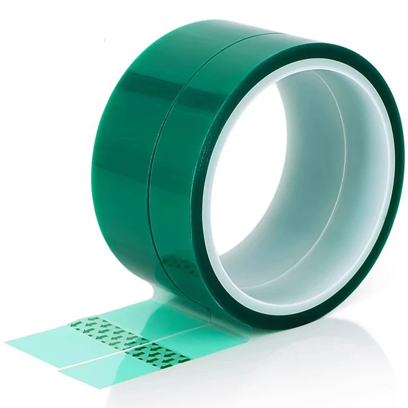 ПЭТ термостойкая клейкая лента, устойчивая к кислотам и щелочам, зеленая силиконовая защитная пленка, клейкая лента
