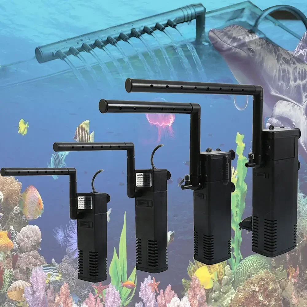 

Low Level Water Submersible Water Filter Pump Turtle Tank Filter Aquarium Fish Tank Vertical Oxygen Increasing Pump EU Plug 3W