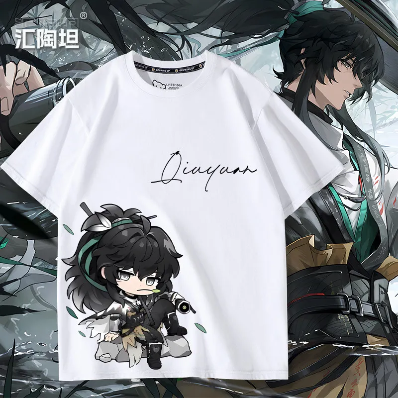 

Anime Cosplay Wuthering Waves‌ QIUYUAN‌ T-shirt Summer Shirt Short Sleeves Man Girl Clothes Tees Pure Cotton Tops New