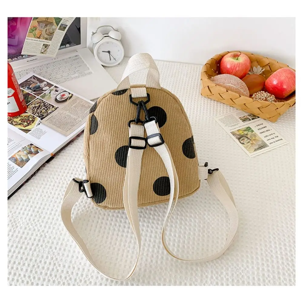 Large Capacity Mini Backpack Creative Corduroy Simple Traveling Rucksack Casual Lightweight Student Bookbags