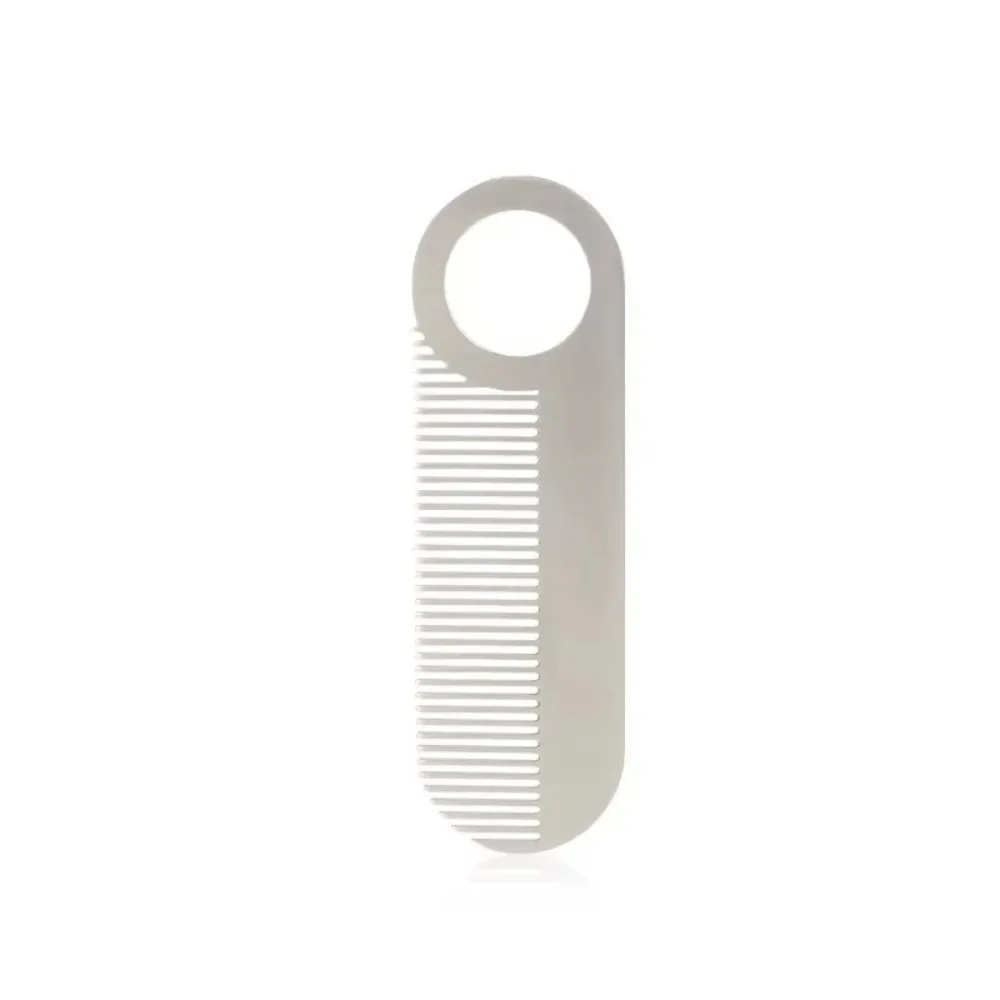 

Stainless Steel Men's Beard Comb Portable Pocket Size Oil Head Comb Hair Comb Mini Silver Mustache Care Shaping Tools for Barber