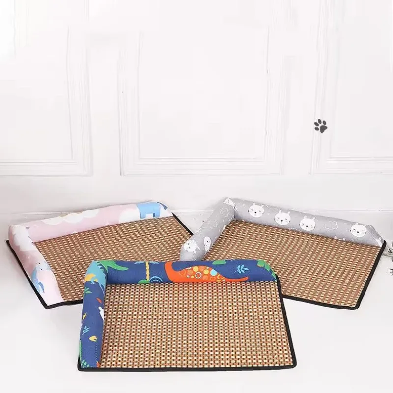 Pet Ice Mat Summer Sleeping Mat Bed With Pillow For Small Medium Large Dog