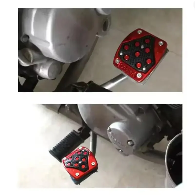 Universelle Motorrad-Antirutsch-Bremspedalabdeckung Mehrfarbige Aluminiumlegierung Fußstütze Fußrasten-Modifikationszubehör – Detail 4