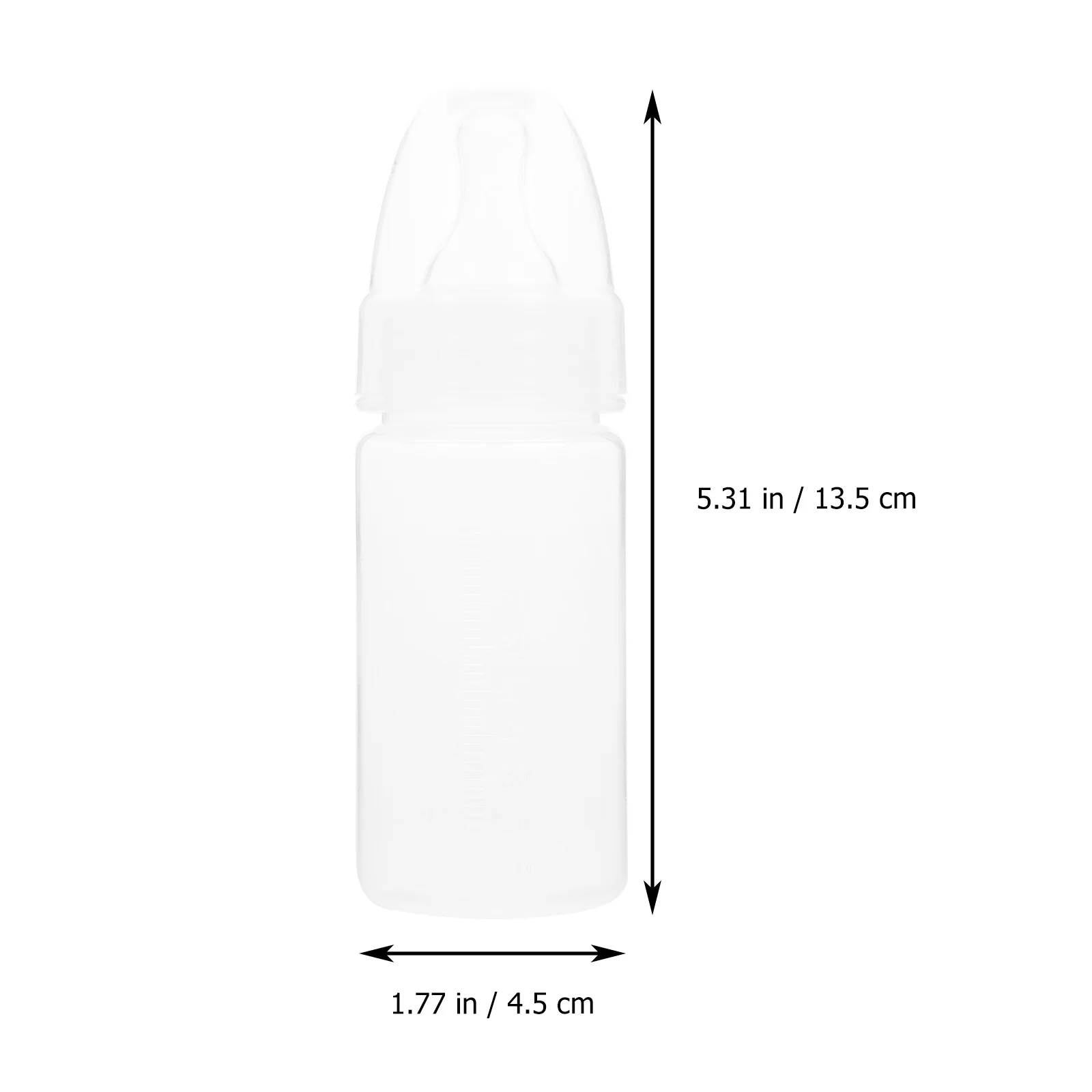 5 Pcs Newborn Formula Bottles Disposable Feeding Baby Portable Milk Powder Supple Teat White Polypropylene Once-off