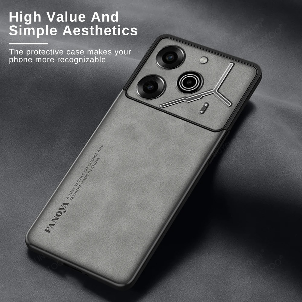 Pova6Pro Case Sheepskin Leather Back Cover For Tecno Pova 6 Pro 6Pro 5G TPU Soft Bumper Shockproof Coque Pova6 Pro 5G LI9 6.78