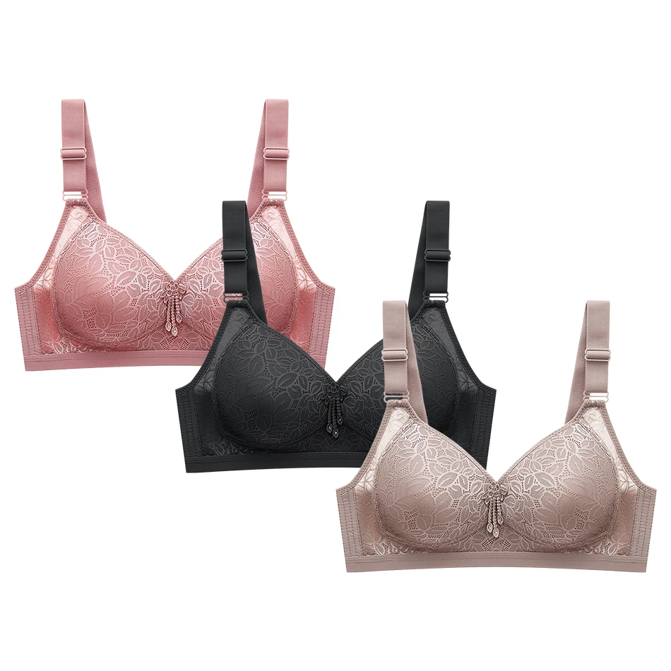 Comfortable Plus Size No Underwire Bras for Large Busts with Side Gathering and Breathable Material for Perfect Fit and Support