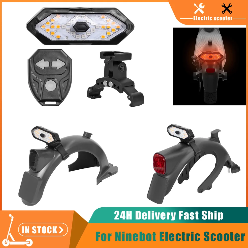 Remote Control Electric Scooter Turn Signal Warning Light Usb Rechargeable for Ninebot Max G30 G30D/E/LP/G2 Night Riding Lamp