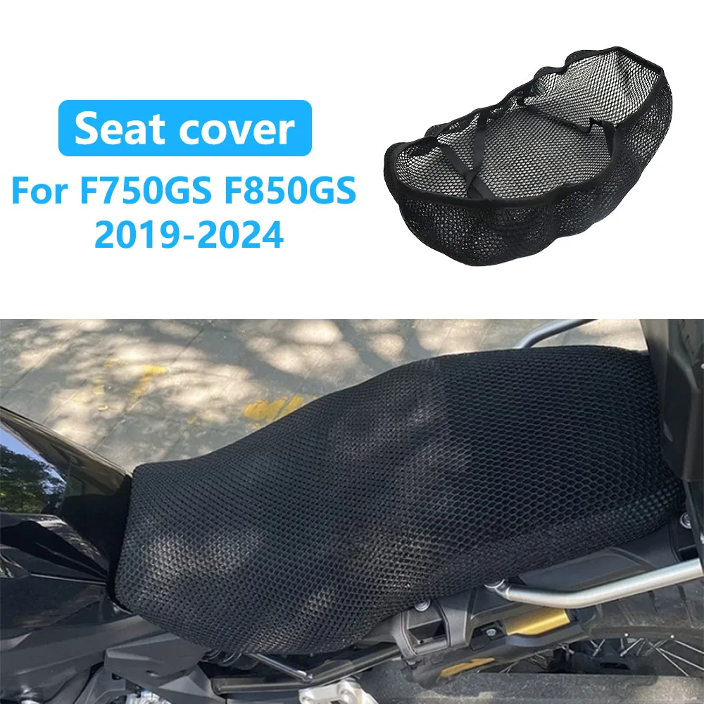 

For BMW F750GS F850GS F750 F850 GS 2019-2024 Motorcycle Seat Cover 3D Mesh Fabric Seat Non-Slip Breathable Protect Cushion