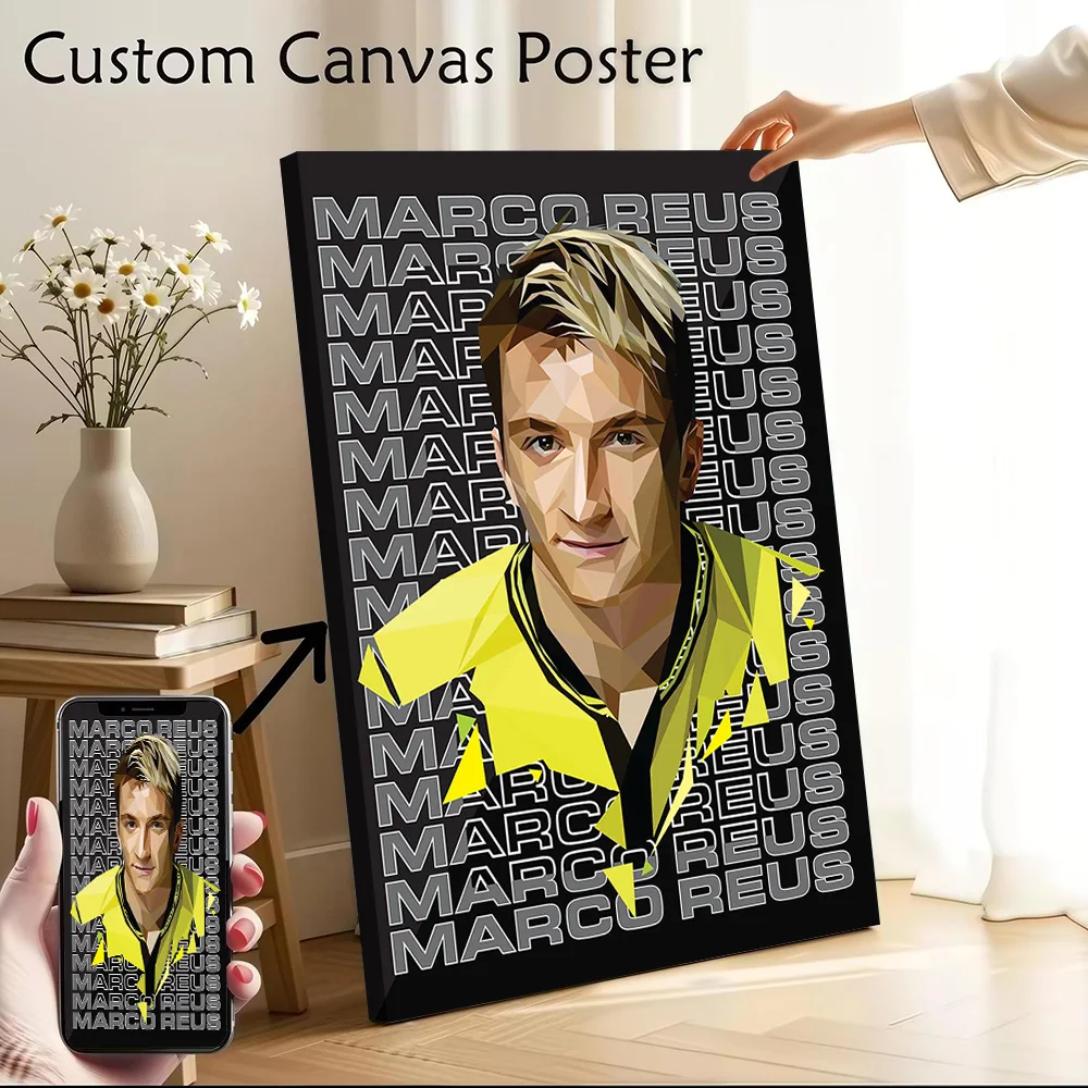Marco Reus Canvas Poster Customizable Printed Canvas Painting Wall Art for Fans Walls Decoration Living Room Wand Deko Pictures