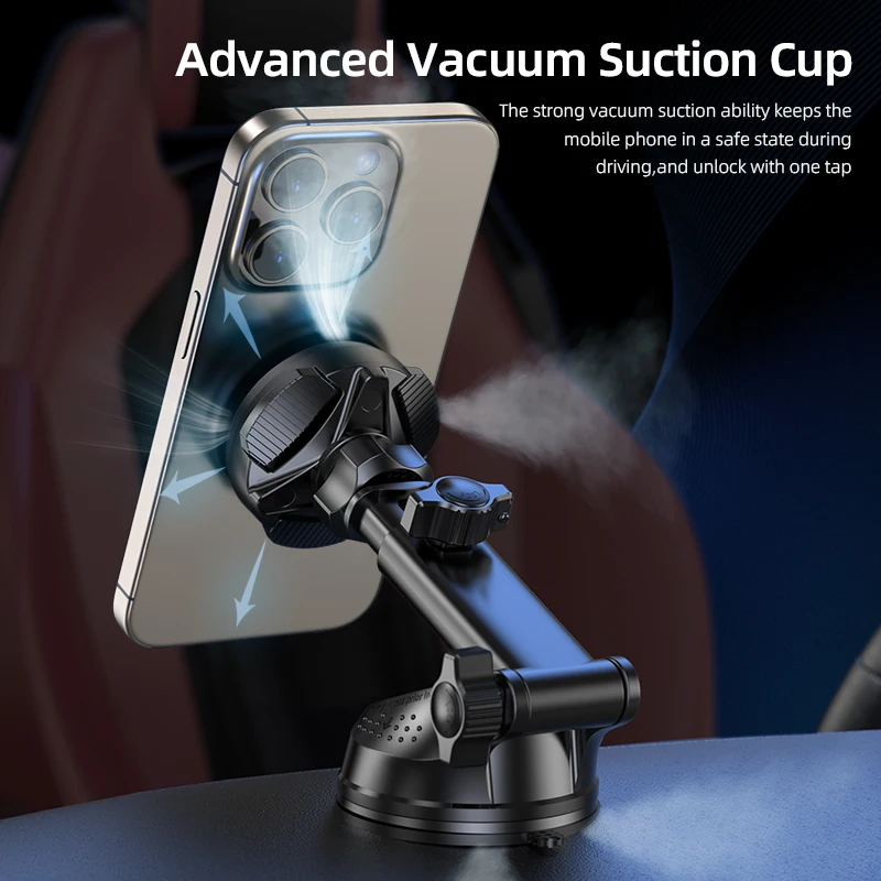 Vyvylabs suction cup holder car windshield dashboard Car mobile phone holder magnetic car holder for iphone 15 14 Xiaomi Samsung